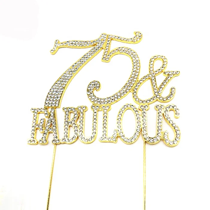 75 Fabulous cake topper gold.jpg