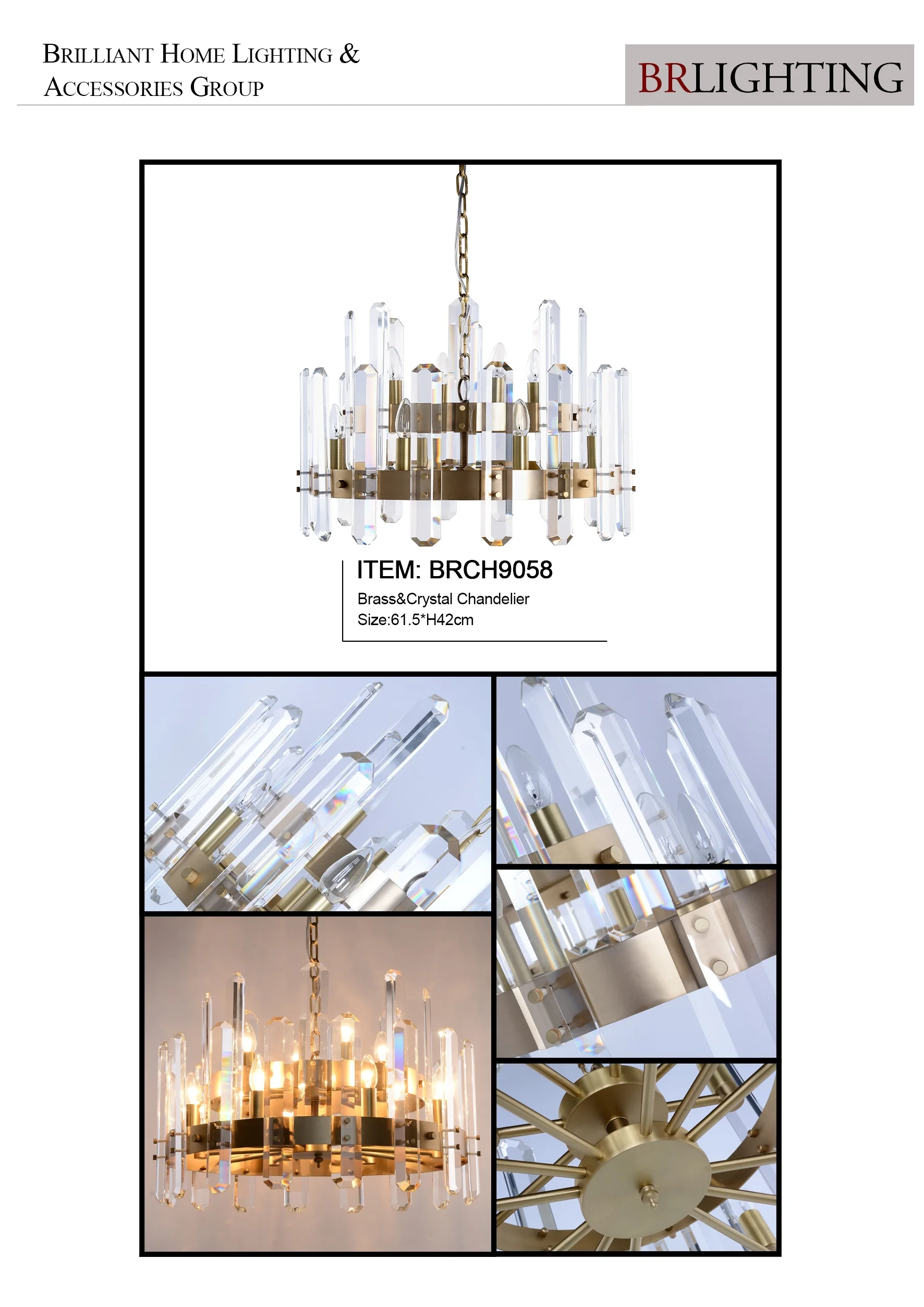 antique brass contemporary clear crystal chandelier pendant lights for home lighting decoration