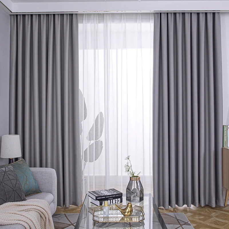 2020 New design luxury curtain textiles blackout polyester linen fabric for living room curtains
