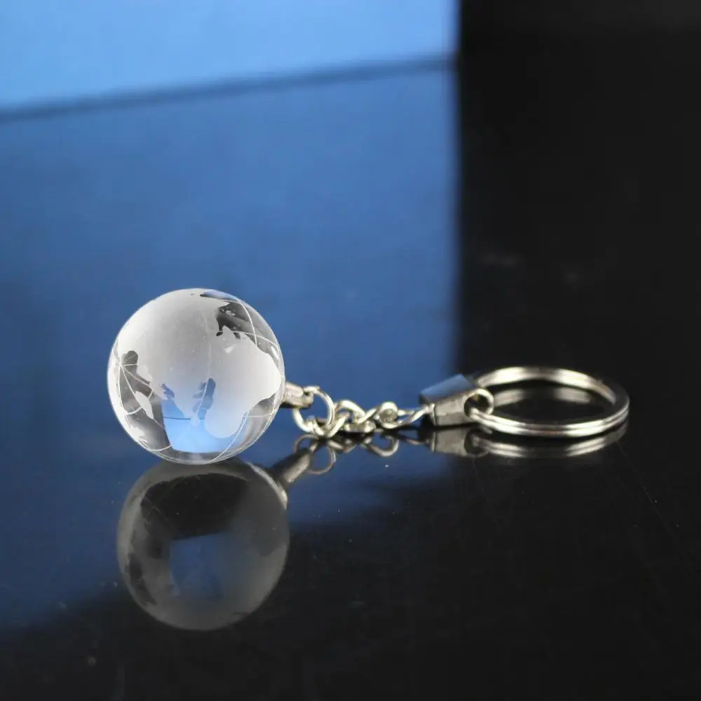 Glass Earth Ball Keyring Crystal Globe Keychain Buy Glass Earth Ball