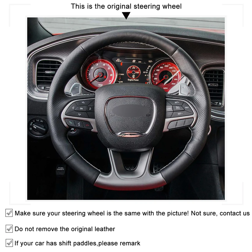 ZHIHAOLIHAI 2 Pezzi Auto Imbottiture Cinture Di Sicurezza Per Dodge Challenger Charger Durango Hornet, Pelle PU Copri Cintura Di Sicurezza Traspirante Spallina Accessori,D/Black-Red