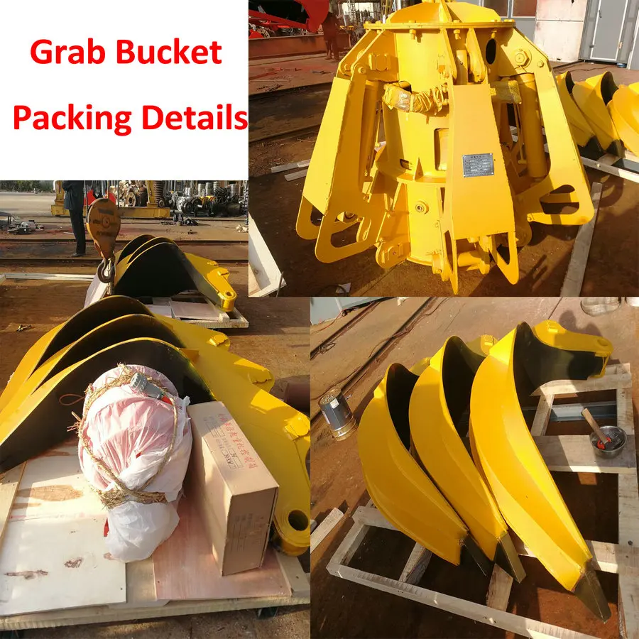 OEM Steel Scrap Loading Electric Hydraulic Orange Peel Grab Bucket for 10t Crane