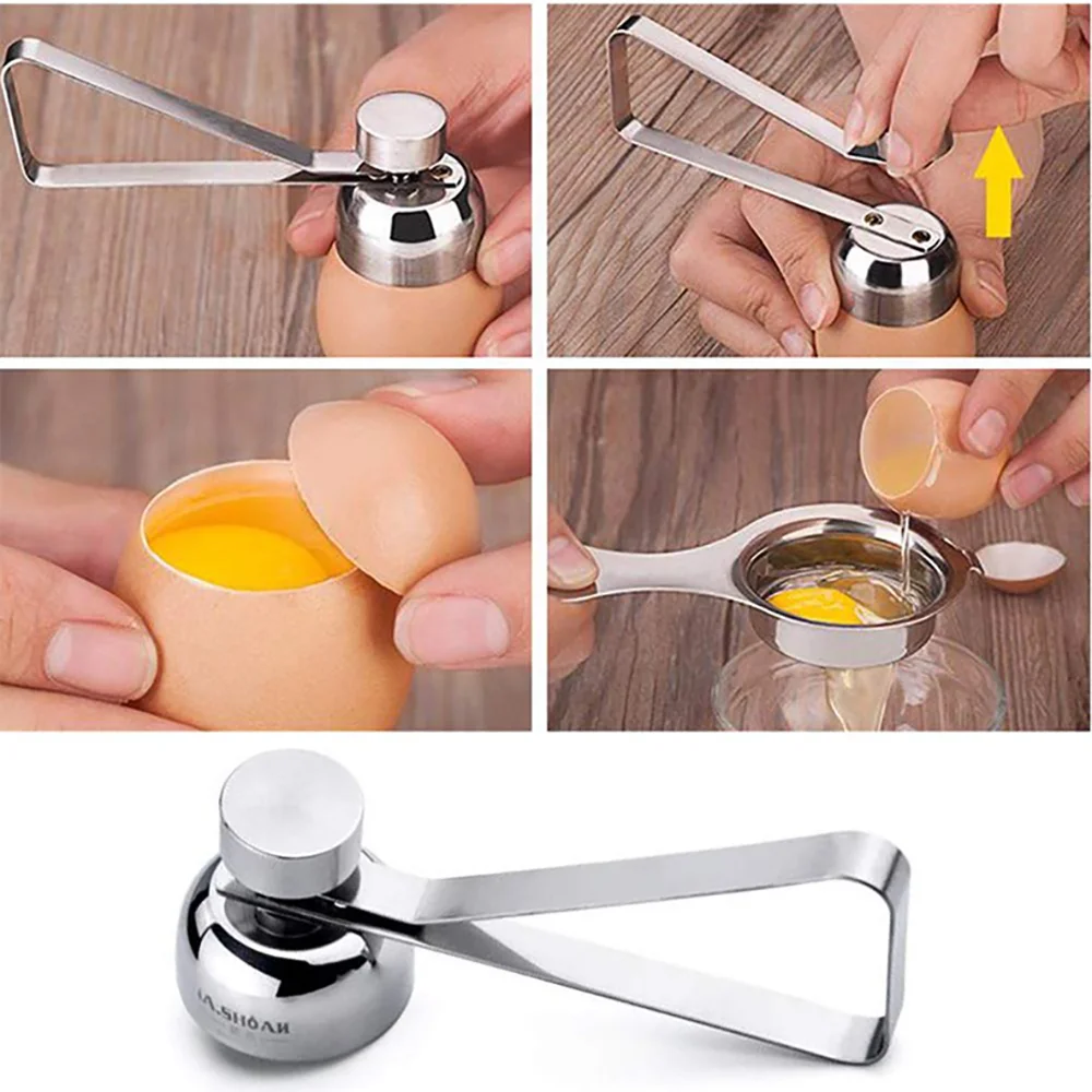 Amazon Best Seller Home KitchenAccessories Creative Eggs Shell Cracker Breaker Cutter 304 Stainless Steel Egg Opener