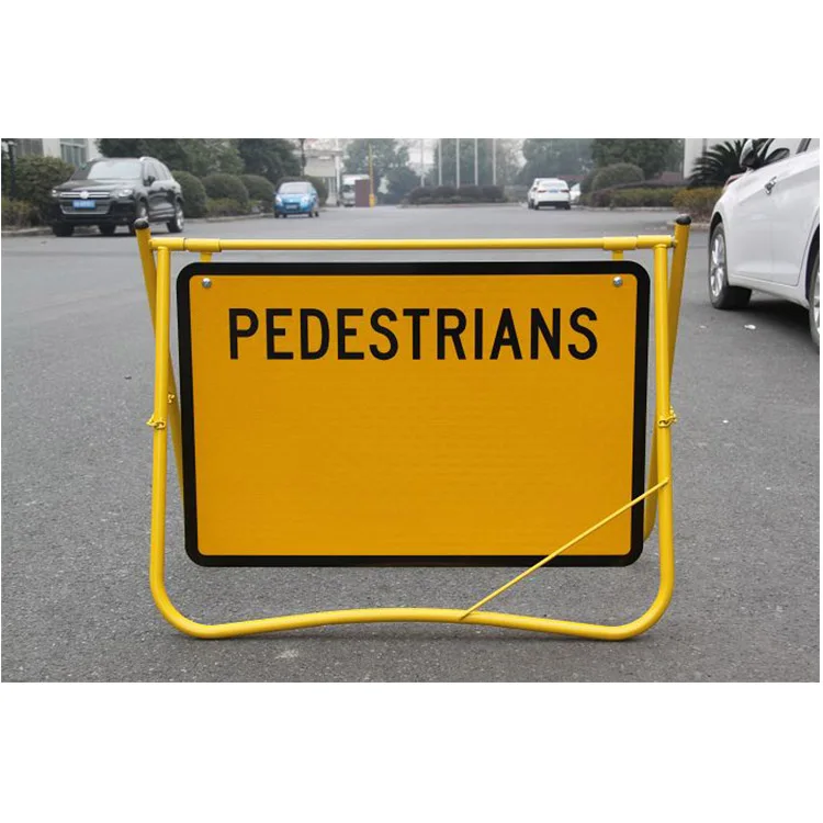 OEM  Roadway Safety Devices Roadwork Traffic Board Warning Board Signage Swing Stand Traffic Signs