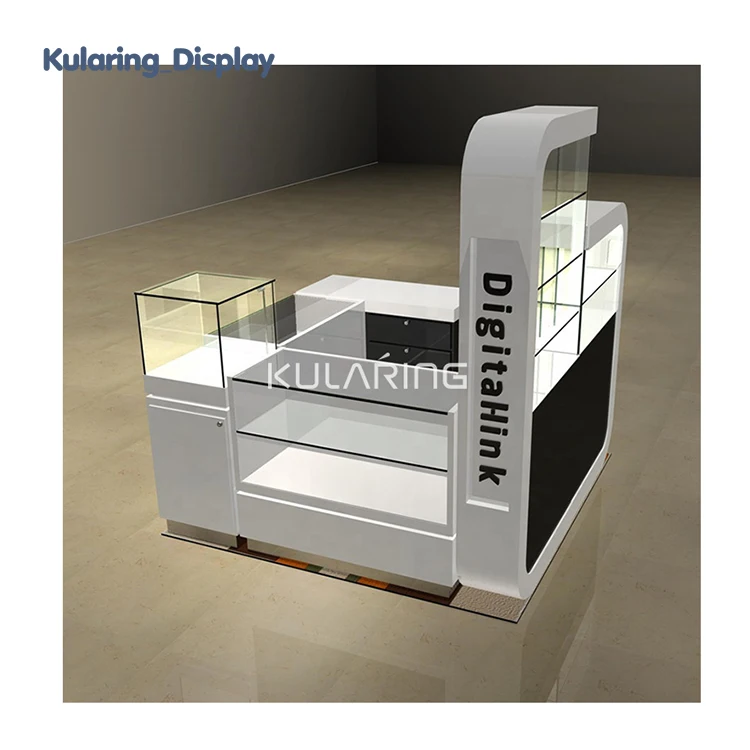 Accessories MDF cellphone Wall Display Cabinet / Mobile Display Shop Decoration cell Phone Shop design showcase