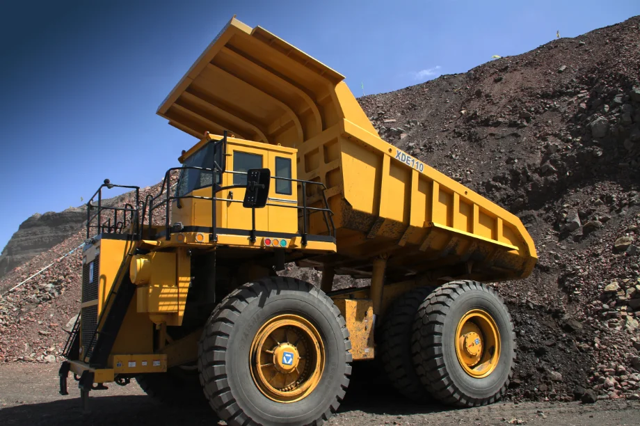 xcmg xde110 coal left hand driving mining dump truck price for