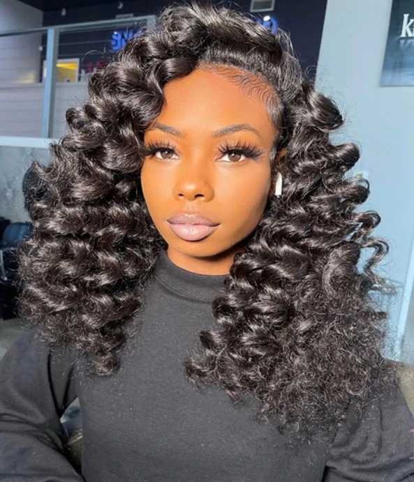 spanish curl lace front wig