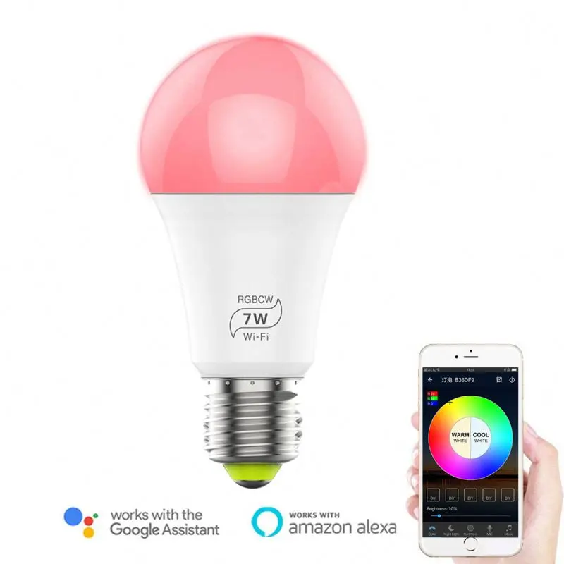 Magichome Powered Smart Dimmable LED Light Bulbs with Wifi Voice Control