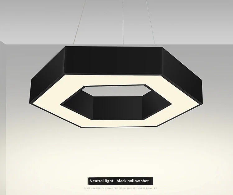 product hexagonal iron pendant light led creative honeycomb shape lamp billiard hall internet cafe gym lounge ambient light high-7