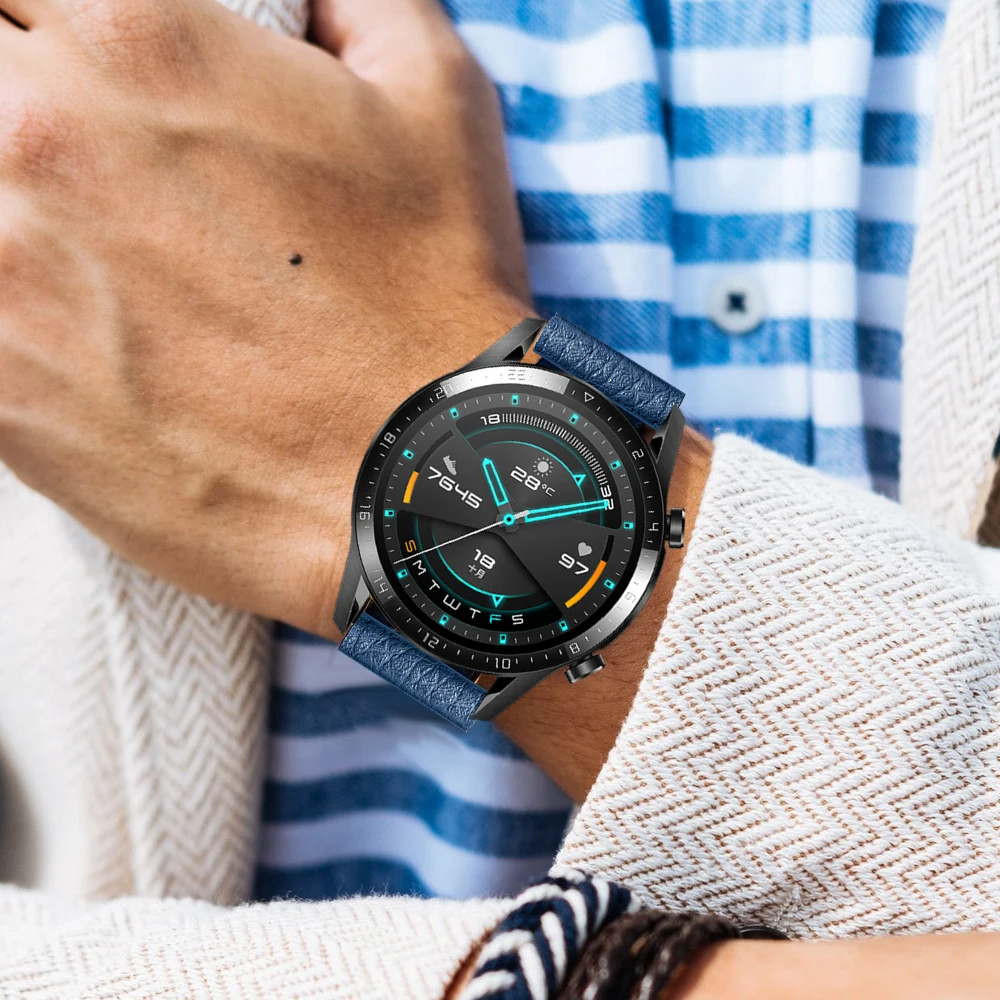 快速释放磁环真皮表带三星galaxy watch3 45毫米41毫米r850 r840