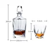 Irish Cut crystal glass Whiskey Decanter set for Liquor Scotch Bourbon or Wine, Includes matched whisky glasses