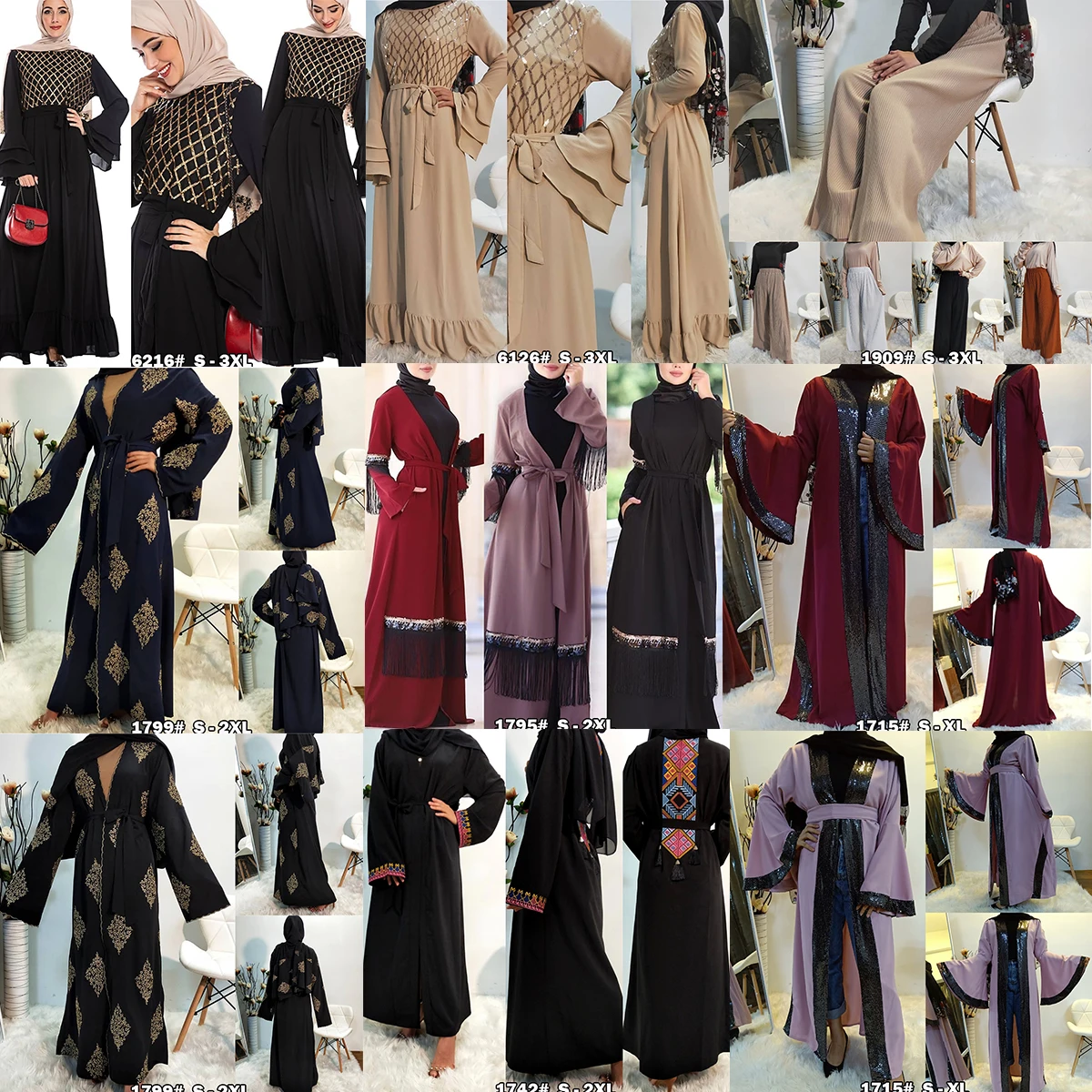 6192 Sports Trendy Cotton Jersey Abaya Dress Sportswear For Muslim