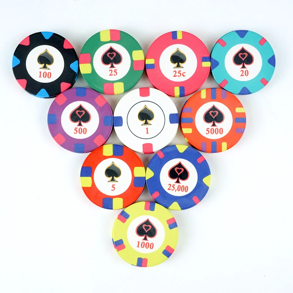 

ept ceramic poker chips,10 Pieces, Colorful
