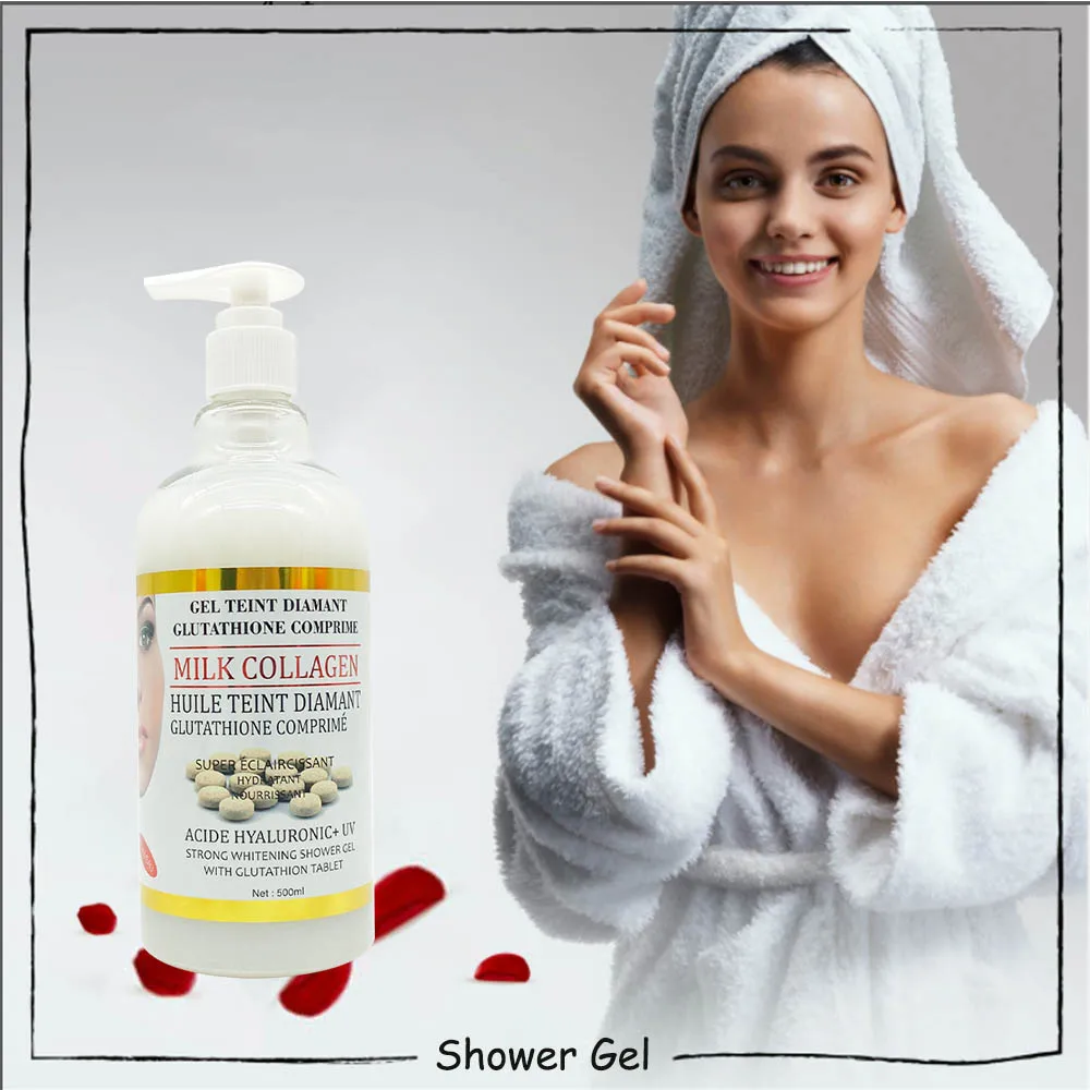Diamant Gluthathio Comprime Shower Gel Milk Collagen Nourishing and Softer  Dry Skin Strong Whitening Shower Gel