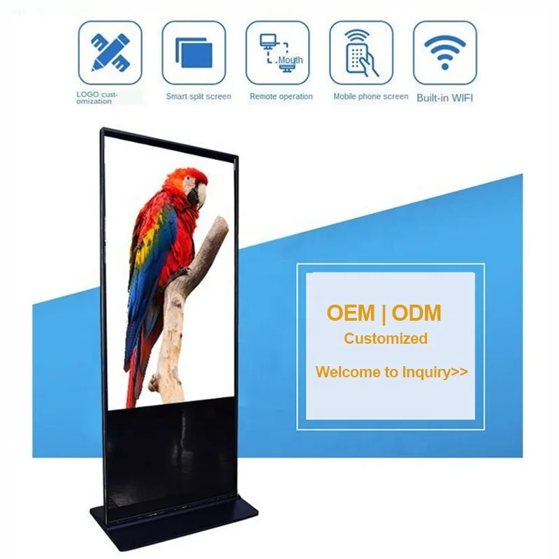 Low Moq 49 Inch Android System Wifi 4G Multimedia Display Digital Signage Large Lcd Display