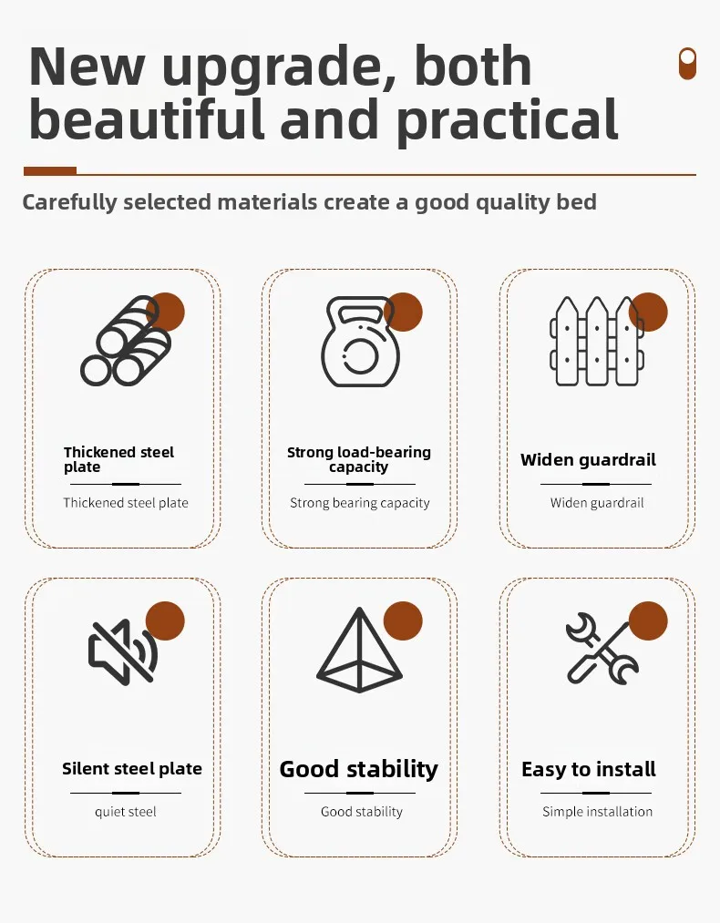 product modern metal bunk bed high low durable desk wardrobe for college students for dormitory apartment living room hotel bedroom-1