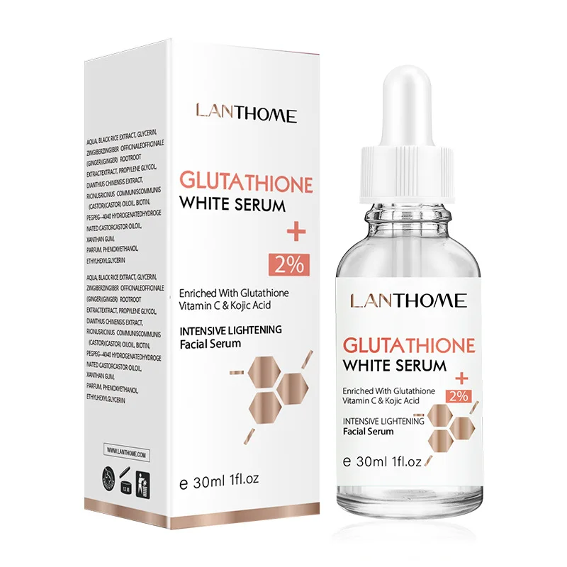 glutathion skincare Lanthome Skin Care 30ml Hydrating Whitening Lightening Face Serum Effect of V. amygdalina Packs:Pack of 5 Esigenza_Difese immunitarie