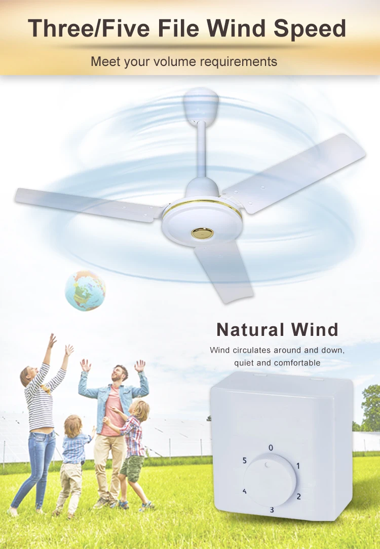 36 inch 900mm AC BLDC 12V Solar Rechargeable Big Power Ceiling Fan to Yemen Iraq India Pakistan Togo South Africa America