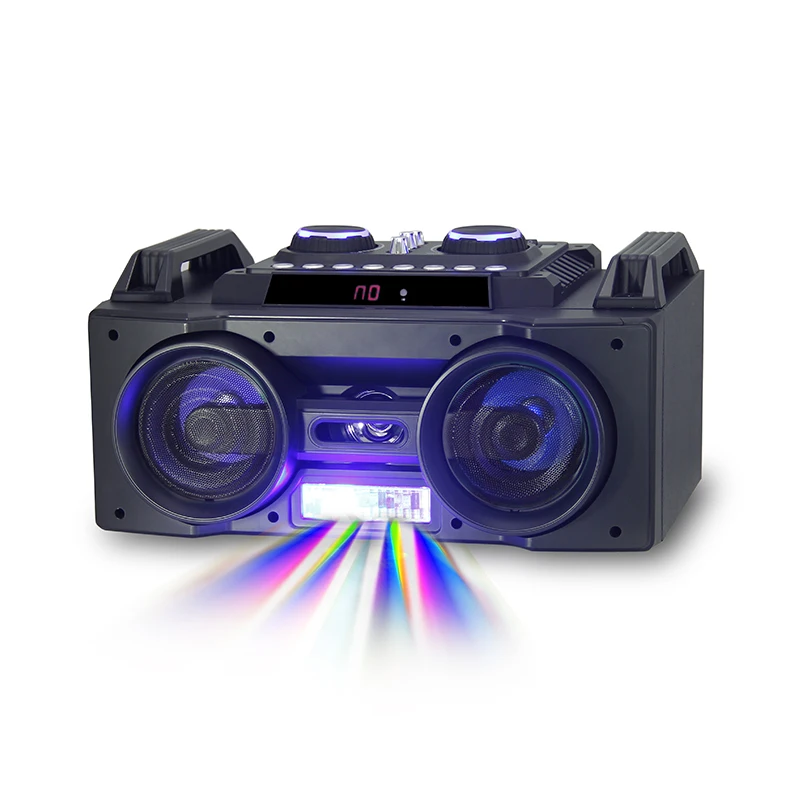 goodmans stereo speakers bluetooth led boombox