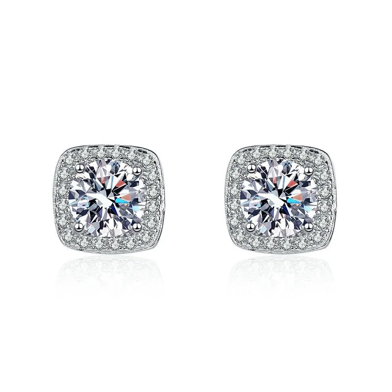Vvs Moissanite Earring Men, Sterling Silver 925 Jewellery