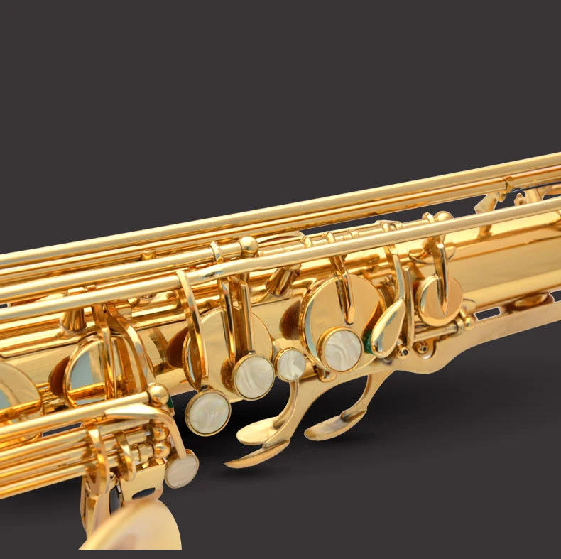 Gold Lacquer Instrument Accessories  China Sax Professional Bb Tenor Saxophone