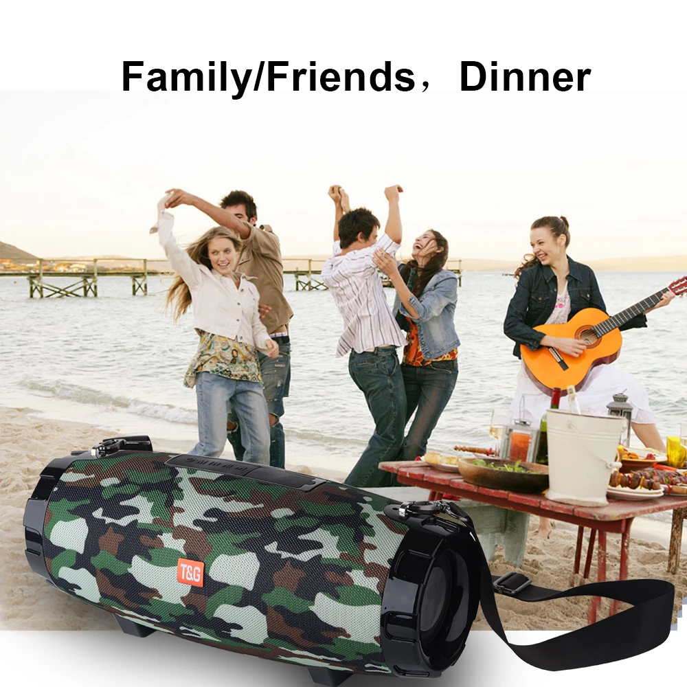 TG526 40W Portable Blutooth Speaker Wireless Outdoor Column Waterproof 3D stereo Subwoofer Speakers - ANKUX.COM