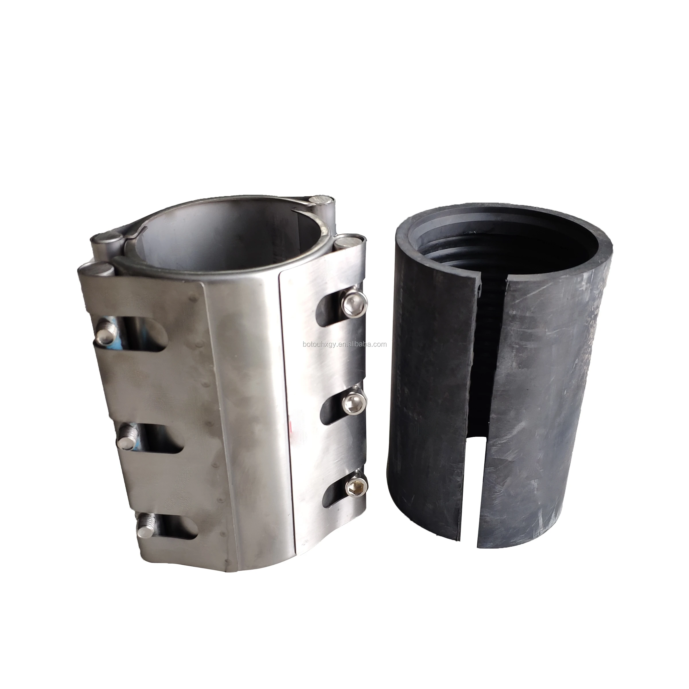 Stainless Steel Double Pipe Coupling Leak Repair Clamp Sleeve For Cast