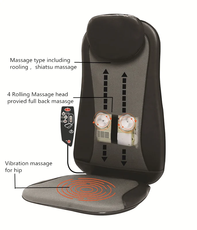 Wholesale Vibrating Kneading Infrared Back Cushion Massage Chair Pad