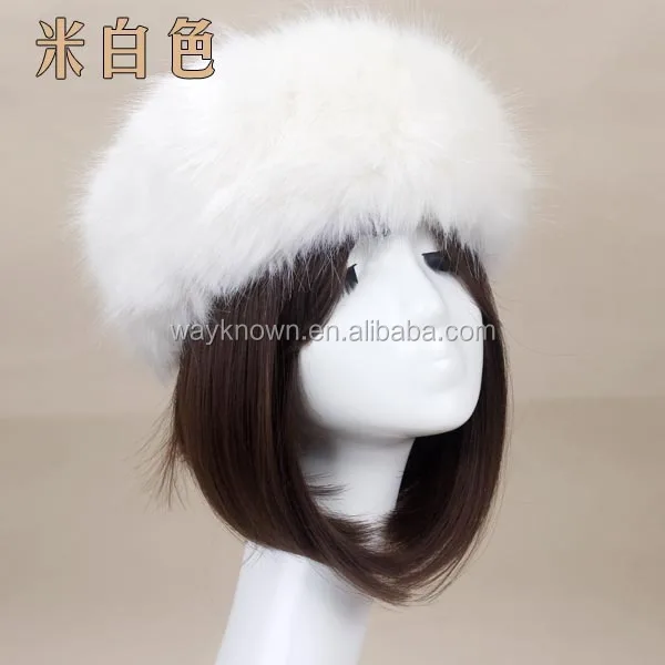 Women Winter Thick Fluffy Faux Fur Hat Plus Velvet Warm Outdoor Ski Hat Soft 