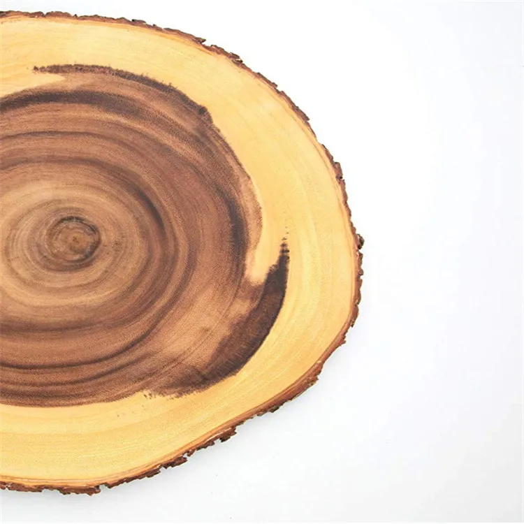 round wood serving tray rustic