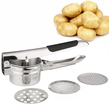 stainless steel potato masher strong handle professional potato