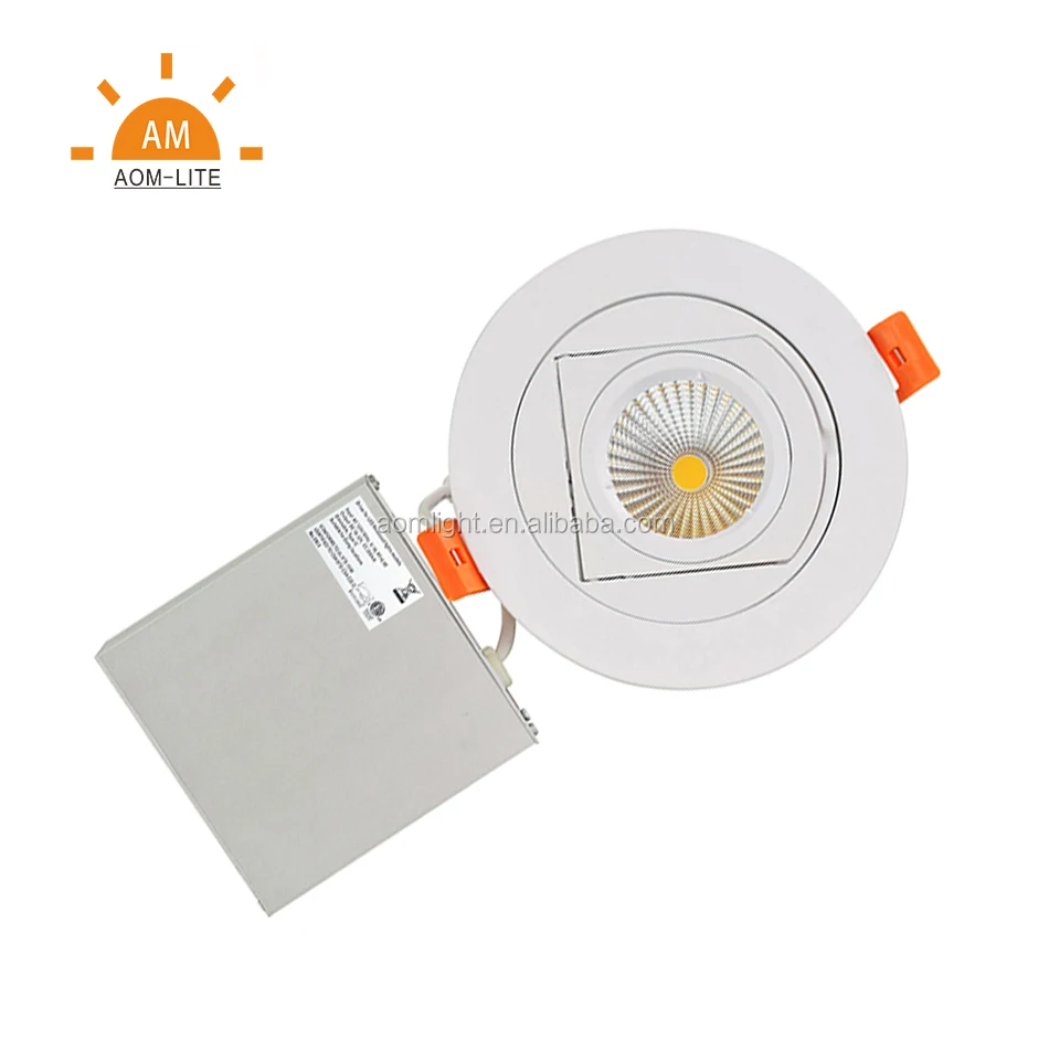 Creative LED recessed Gimbal downlight trim Dimmable LED Retrofit ceiling light rotate COB downlight with IC Rated Junction box