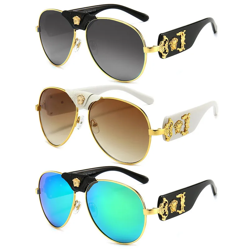 

Royal Famous Brand Calssic Gold Metal Frame Mirrored UV400 Lens Pilot Sunglasses Mens Womens Glasses Sun Glasses