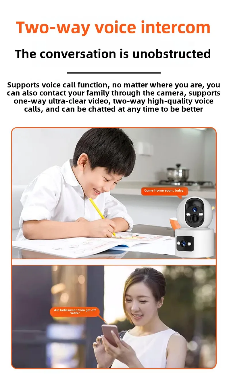 ICAM365 3MP Smart Network IP Camera Dual Wide Angle Pan-Tilt CMOS Sensor Night Vision & Two-Way Audio Cloud Memory Card Storage
