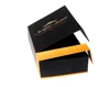 Wholesale paper board cardboard type book shape folding box black with gold color two flips special design printed package box