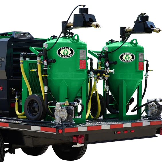 Best Quality Dustless Blasting With Trailer,Diesel Compressor,Surface