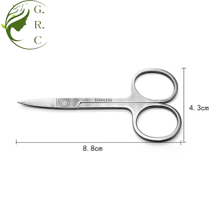 Custom Logo Stainless Steel Professional Beauty Eyebrow Scissors