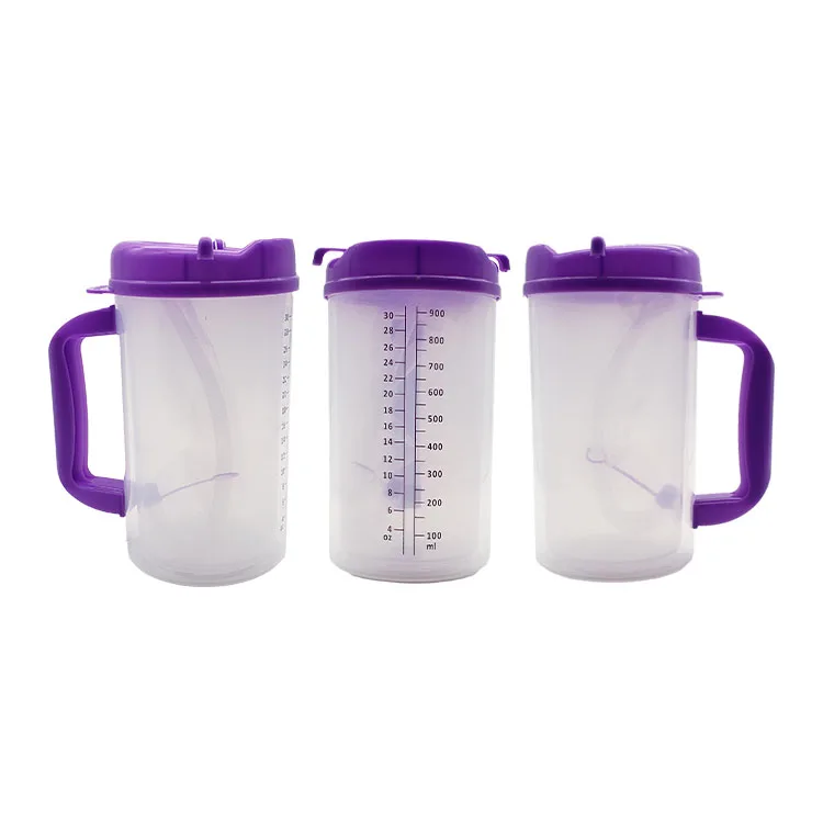 32 Oz Plastic Mug Water Drinking Hospital Insulated Double Wall Cup