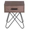 High Quality Modern Metal Iron Black Gymax Nightstand Side End Coffee Table Storage Display Steel Hairpin Legs With Drawer