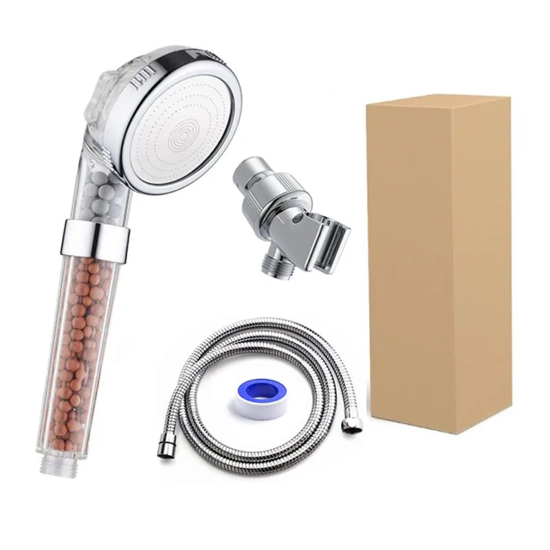 3 Spray Setting Clear Shower Head Small Moq Rain Shower Head Set Water