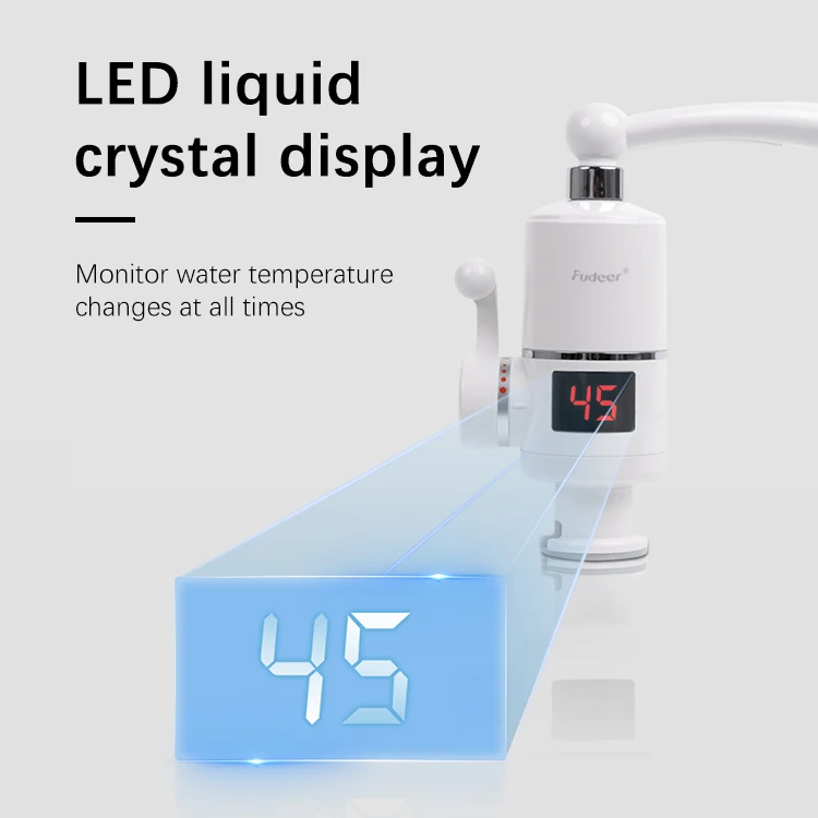 Led Electric Heating Faucet Instant Electric Hot Water Tap Griferia For