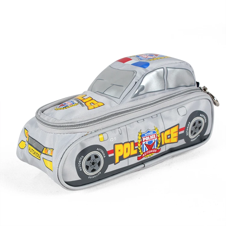 Best Quality Printed custom car shape kids pencil case cute pencil bag for school kids DRE-003