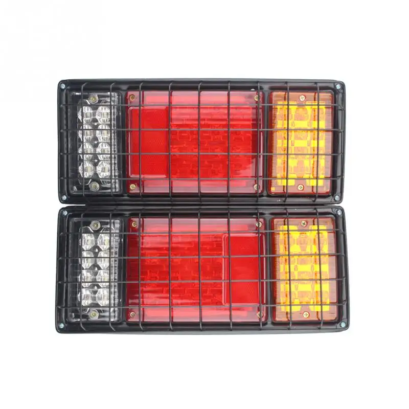 High quality super bright yellow+white+red 40 LED truck rear tail light trailer lamp 12/24V compatible signal indictator light