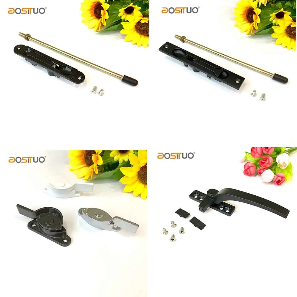 Ready To Ship Black Aluminium Lever Door Handle Pvc Window Handles