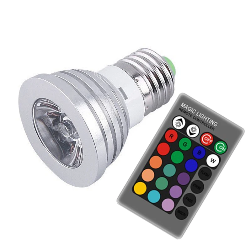 Mix Colors Changing E27 E14 GU10 Spotlight rgb led spot light 3W Nightclub led lights spot lights