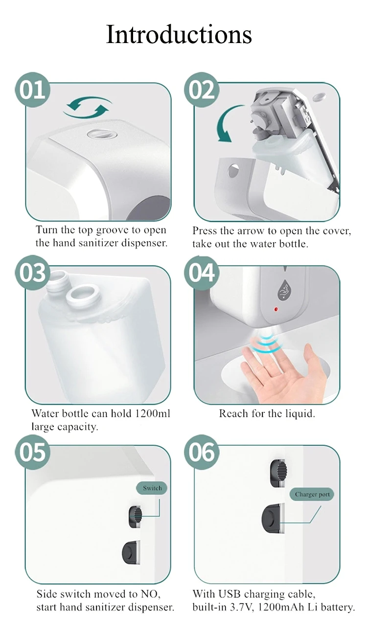 China manufacturer automatic electric wall mounted dispenser hospital hand sanitizer soap dispenser