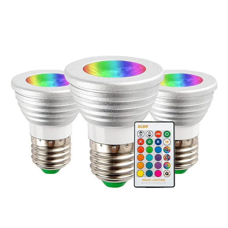 Discount price Indoor decorative dimmable RGB bulb E26 E27 B22 E14 GU10 GU5.3 5W led spot light