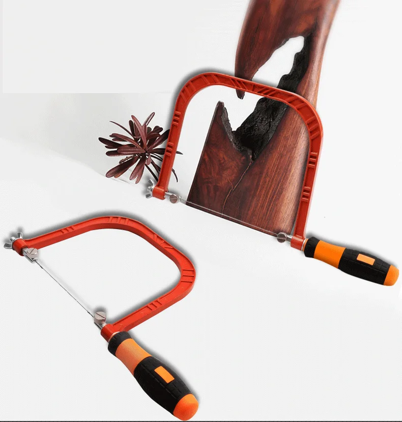 Coping Saw High Carbon Steel Frame 44pcs Replacement Blades Wood Cutting Tool Coping Saw High Carbon Steel Frame 44pcs Replacement Blades Wood Cutting Tool