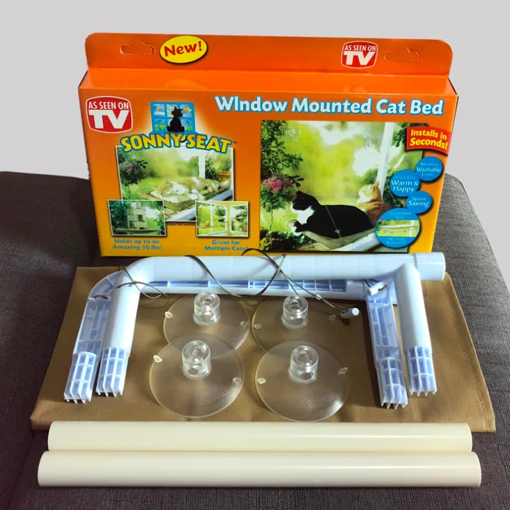 Window Mounted Suction Cups Pet Resting Seat Cat Shelves Window Perch