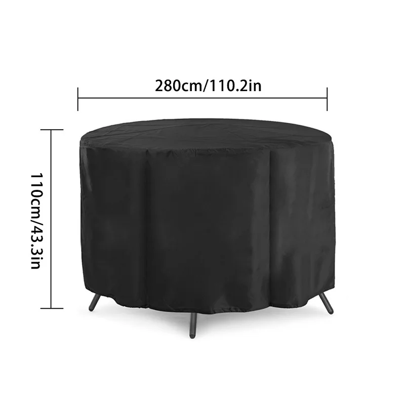 Prevent Dust Outdoor Round Elastic Table Cover,Waterproof Garden Patio Covers Protector